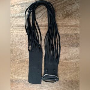 Black Leather Wide Belt